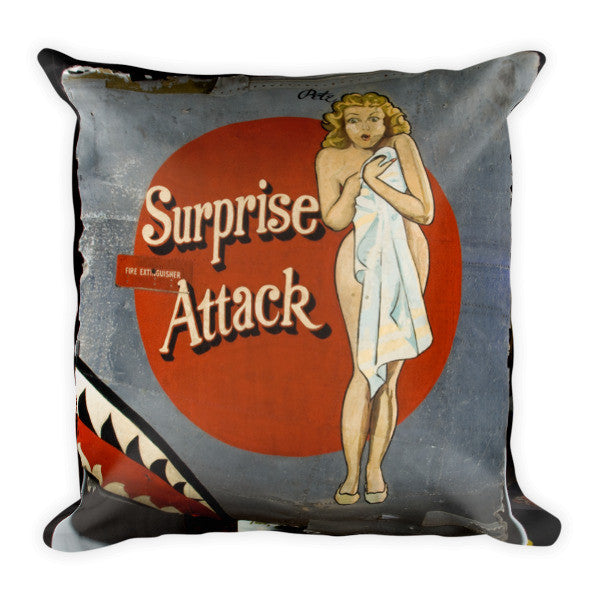 "Surprise Attack" CAF Nose Art Pillow - CAF Gift Shop
