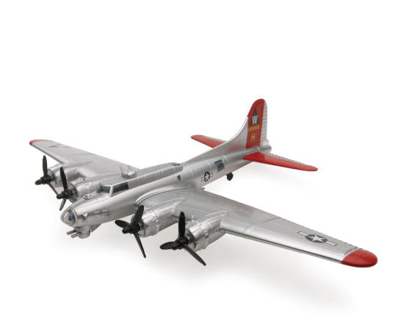 Model of a bomber airplane on a white background