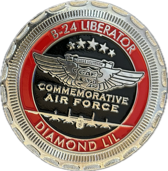 B-24 Liberator 'Diamond Lil' Challenge Coin Back
