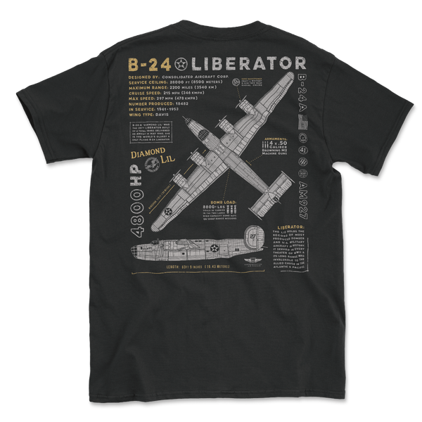 B-24 Liberator 'Diamond Lil' Blueprint Premium T-Shirt