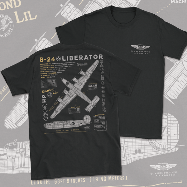 B-24 Liberator 'Diamond Lil' Blueprint Premium T-Shirt
