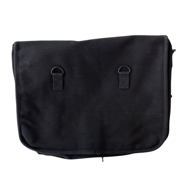 Black Canvas Paratrooper Messenger Bag Back View