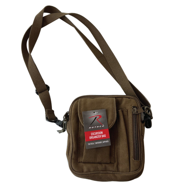 Brown Canvas Excursion Bag front view