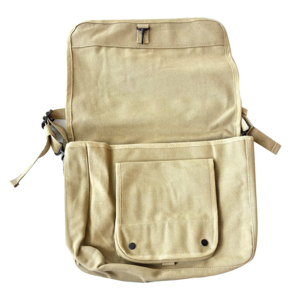 Khaki Canvas Paratrooper Messenger Bag Inside View