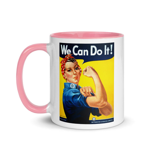 Rosie the Riveter Mug in Pink