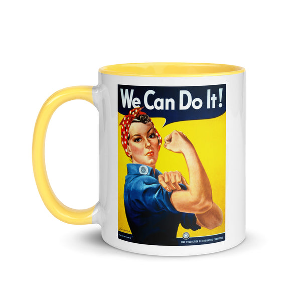 Rosie the Riveter Mug in Yellow