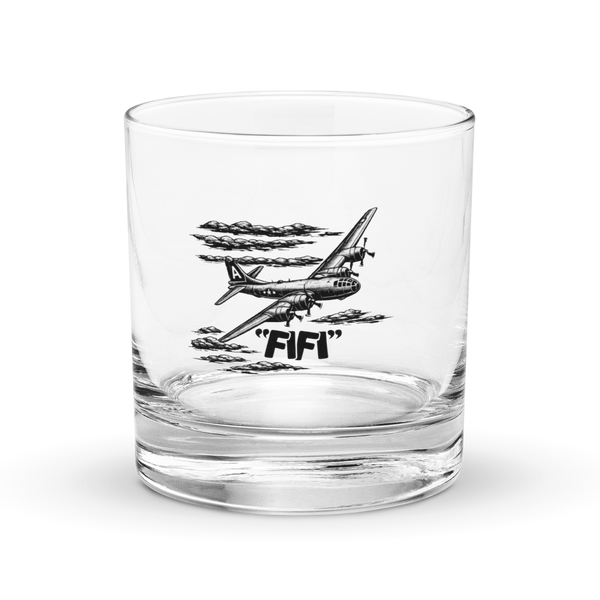 B-29 "FIFI" Rocks glass