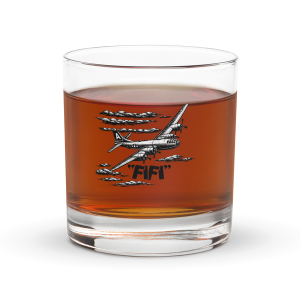 B-29 "FIFI" Rocks glass