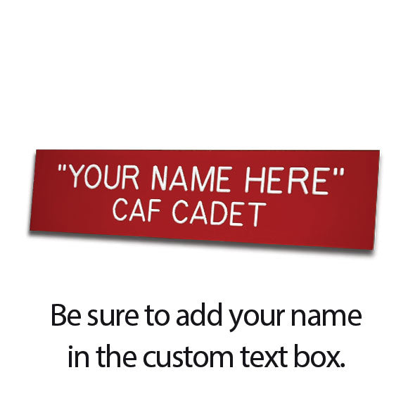 Be sure to add your name in the custom text box