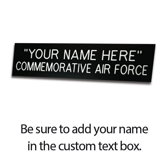 Be sure to add your name in the custom text box