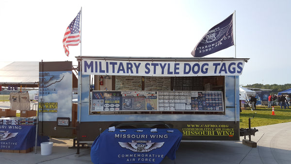 Commemorative Air Force Flag shown on trailor