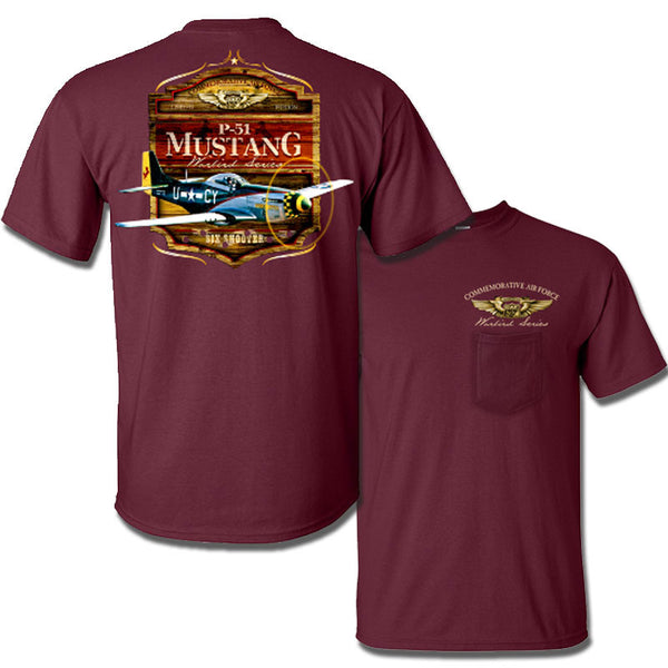 P-51 Mustang Gunfighter T-Shirt - Small and Medium Only