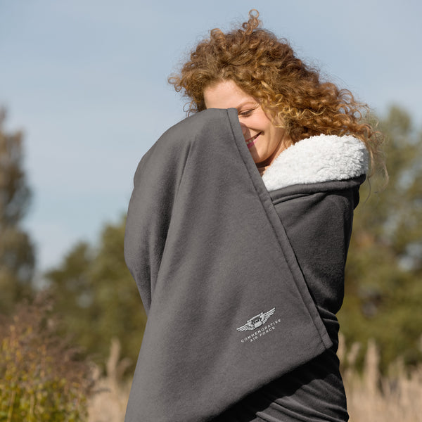 Premium Sherpa blanket shown with girl